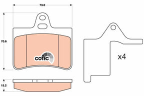 Brake Pad Set, Disc Brake GDB203 - TRW