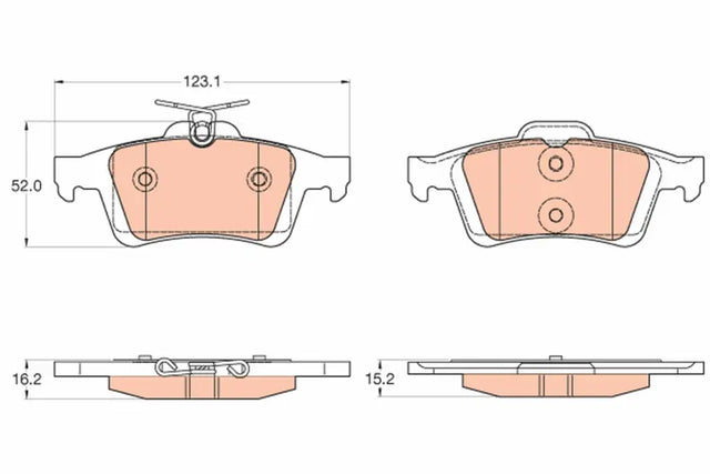 Brake Pad Set, Disc Brake GDB2033 - TRW