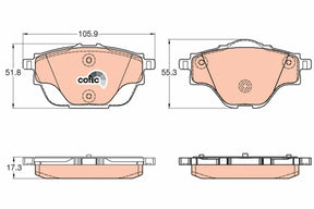 Brake Pad Set, Disc Brake GDB2034 - TRW