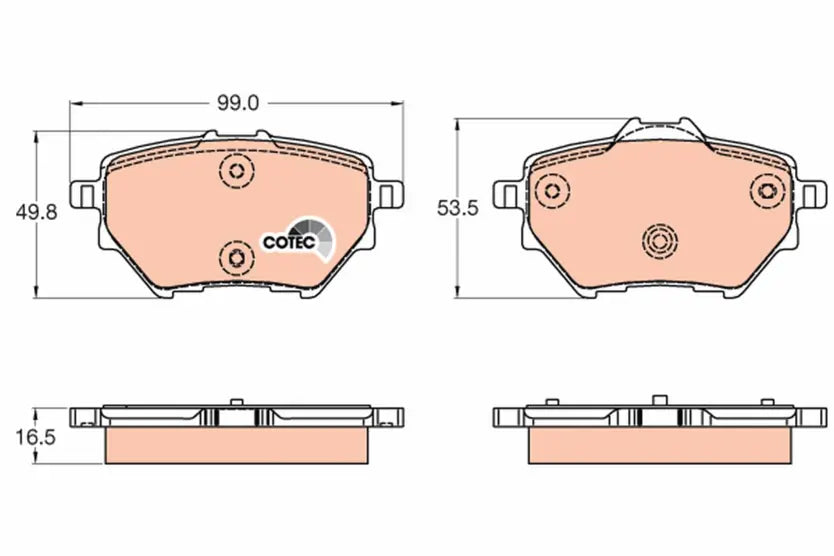 Brake Pad Set, Disc Brake GDB2036 - TRW