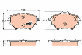 Brake Pad Set, Disc Brake GDB2036 - TRW