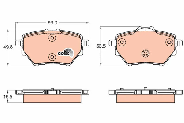 Brake Pad Set, Disc Brake GDB2036 - TRW