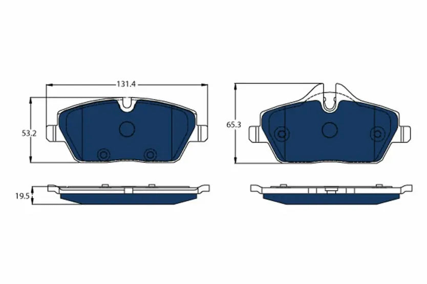 Brake Pad Set, Disc Brake GDB2038BTE - TRW