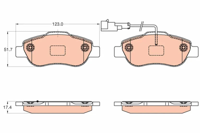 Brake Pad Set, Disc Brake GDB2039 - TRW