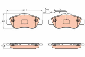 Brake Pad Set, Disc Brake GDB2039 - TRW