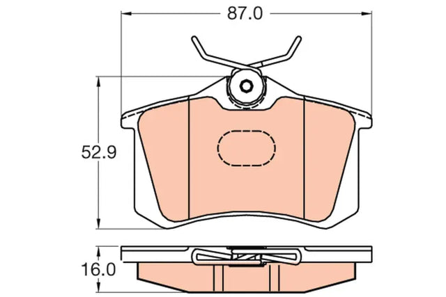 Brake Pad Set, Disc Brake GDB204 - TRW