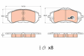 Brake Pad Set, Disc Brake GDB2404 - TRW