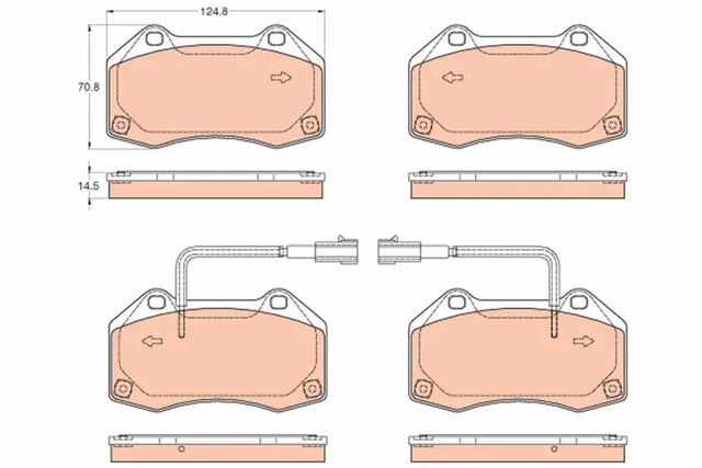 Brake Pad Set, Disc Brake GDB2049 - TRW