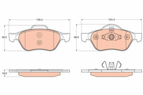 Brake Pad Set, Disc Brake GDB2053 - TRW