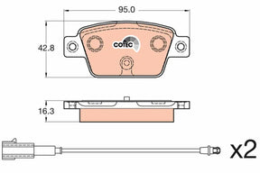 Brake Pad Set, Disc Brake GDB2254 - TRW