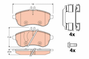 Brake Pad Set, Disc Brake GDB2056 - TRW