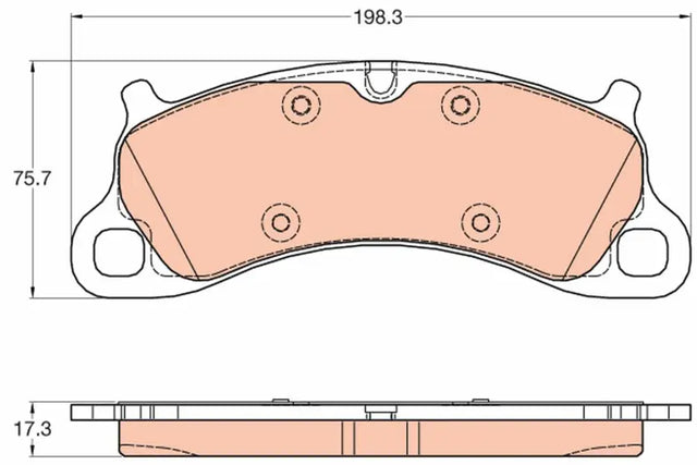 Brake Pad Set, Disc Brake GDB2057 - TRW