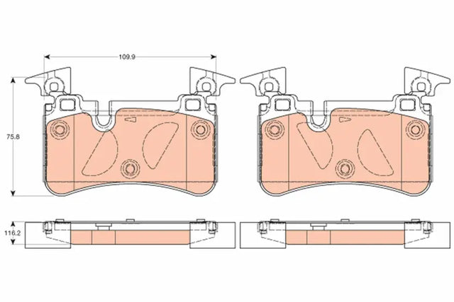Brake Pad Set, Disc Brake GDB2061 - TRW