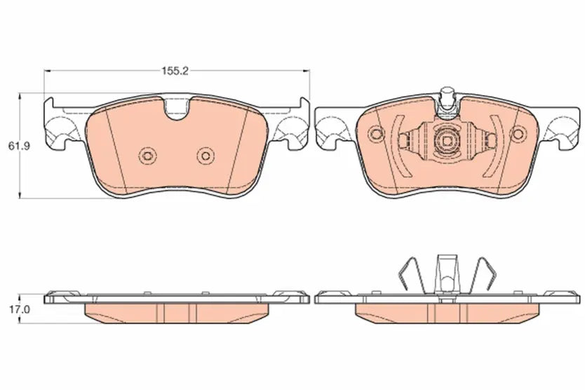 Brake Pad Set, Disc Brake GDB2062 - TRW