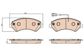 Brake Pad Set, Disc Brake GDB2069 - TRW