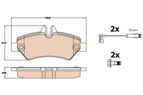 Brake Pad Set, Disc Brake GDB2076 - TRW