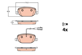 Brake Pad Set, Disc Brake GDB2077 - TRW