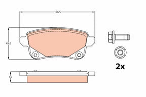 Brake Pad Set, Disc Brake GDB2082 - TRW