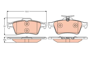 Brake Pad Set, Disc Brake GDB2086 - TRW