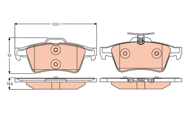 Brake Pad Set, Disc Brake GDB2086 - TRW