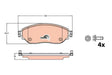 Brake Pad Set, Disc Brake GDB2096 - TRW