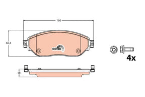 Brake Pad Set, Disc Brake GDB2096 - TRW