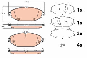 Brake Pad Set, Disc Brake GDB2097 - TRW