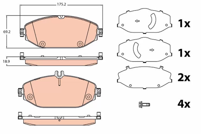 Brake Pad Set, Disc Brake GDB2097 - TRW