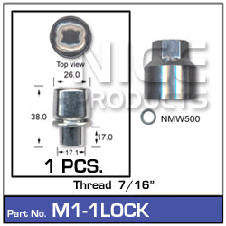 Lock Nuts (set of 1) M1-1LOCK - Nice Products | Universal Auto Spares
