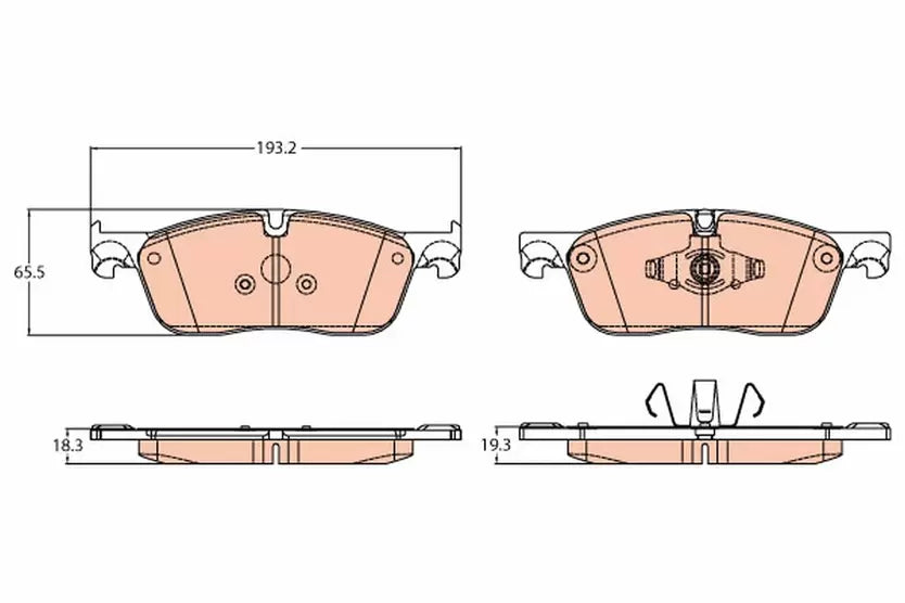 Brake Pad Set, Disc Brake GDB2100 - TRW