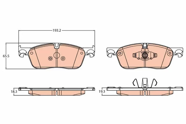 Brake Pad Set, Disc Brake GDB2100 - TRW