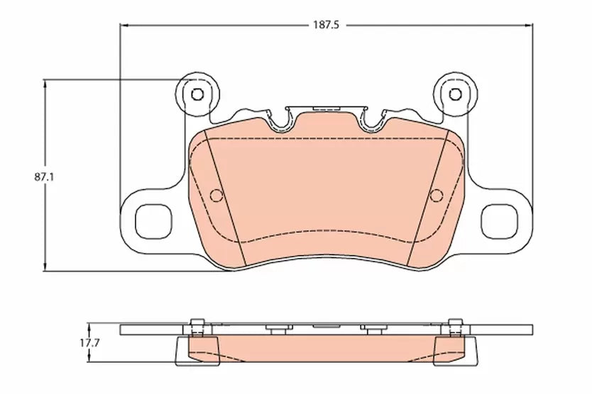 Brake Pad Set, Disc Brake GDB2104 - TRW