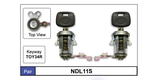 Door Locks pair NDL11S - Nice Products | Universal Auto Spares