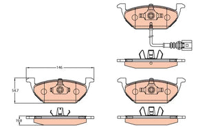 Brake Pad Set, Disc Brake GDB2180 - TRW
