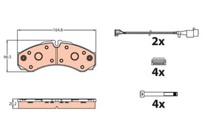 Brake Pad Set, Disc Brake GDB2109 - TRW