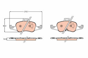 Brake Pad Set, Disc Brake GDB212 - TRW