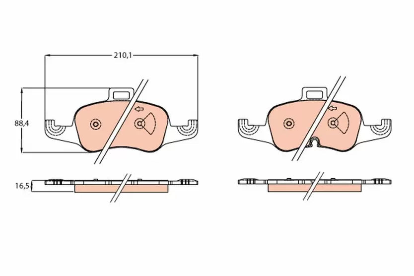 Brake Pad Set, Disc Brake GDB2127 - TRW