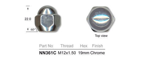 Wheel Nut NN361C - Nice Products | Universal Auto Spares