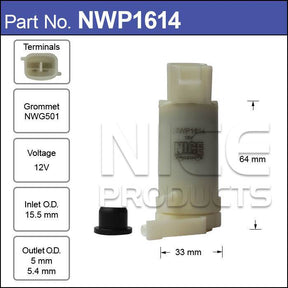 Washer Pump NWP1614 - Nice Products | Universal Auto Spares