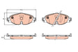 Brake Pad Set, Disc Brake GDB2143 - TRW