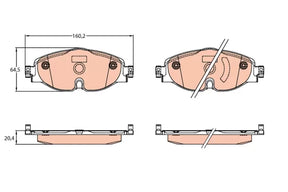 Brake Pad Set, Disc Brake GDB2143 - TRW