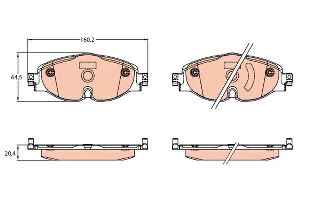 Brake Pad Set, Disc Brake GDB2143 - TRW