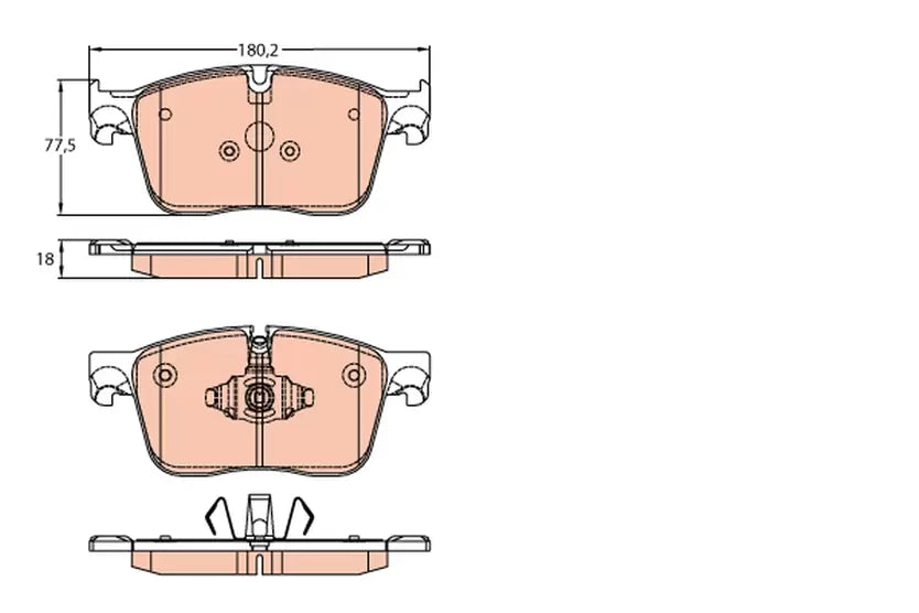 Brake Pad Set, Disc Brake GDB2145 - TRW