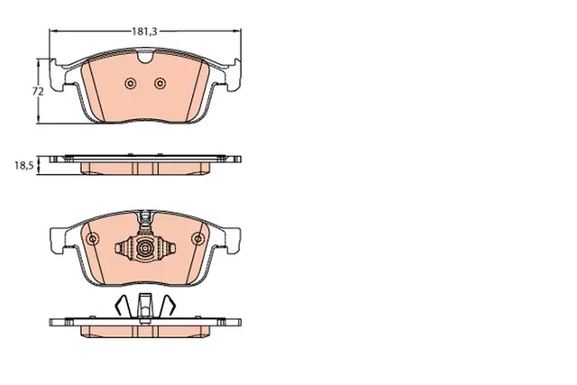 Brake Pad Set, Disc Brake GDB2146 - TRW