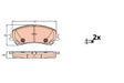 Brake Pad Set, Disc Brake GDB2152 - TRW