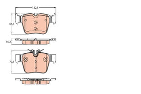 Brake Pad Set, Disc Brake GDB2154 - TRW