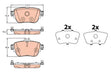 Brake Pad Set, Disc Brake GDB2155 - TRW