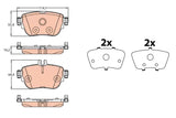 Brake Pad Set, Disc Brake GDB2155 - TRW - Brake Pads - TRW