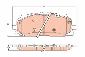 Brake Pad Set, Disc Brake GDB2158 - TRW