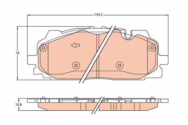 Brake Pad Set, Disc Brake GDB2158 - TRW